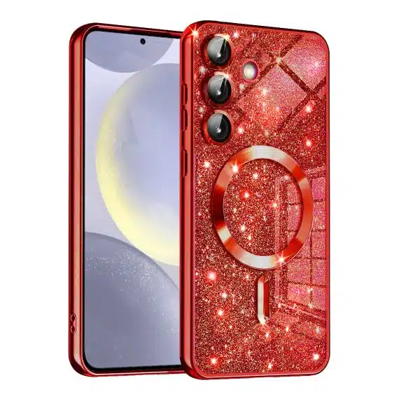 Techsuit Luxury Glitter MagSafe - θήκη για Samsung Galaxy S24+ - Κόκκινο