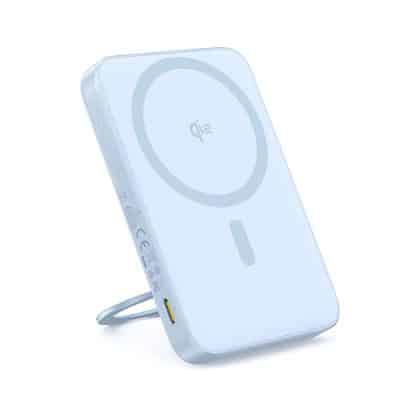 Baseus - Power Bank PicoGo (P10076800313-00) - Type-C, Qi2, Γρήγορη Φόρτιση, 20W, 5000mAh, Περιστρεφόμενη Βάση, Καλώδιο Type-C - Μπλε