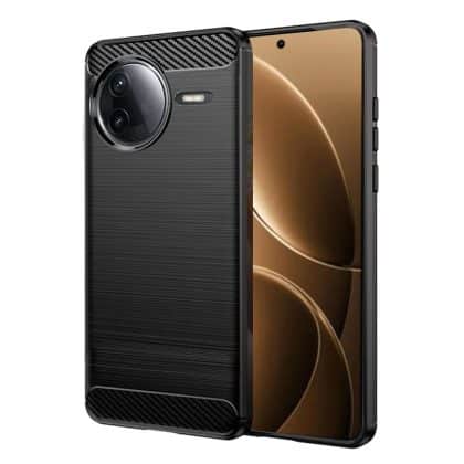 Techsuit Carbon Silicone - θήκη για Xiaomi Poco F7 Pro - Μαύρο