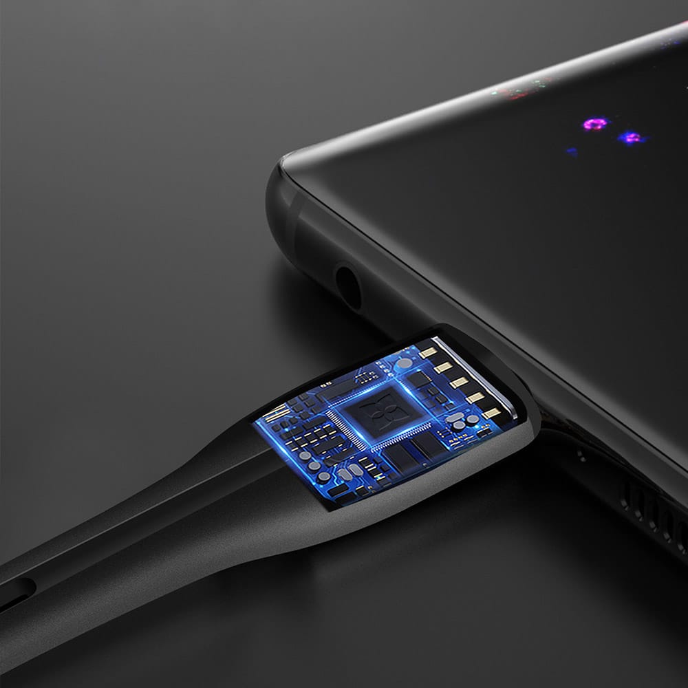 ColorWay - Καλώδιο Δεδομένων (CW-CBUC034-BK) - USB σε Type-C, για Συγχρονισμό & Φόρτιση, με ένδειξη LED, 2.4A, 480Mbps, 1m - Μαύρο - Image 5