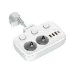 ColorWay - Πολύπριζο (CW-CHE24PDW) - 2x EU AC 220V, 3xUSB 20W, Type-C, Auto ID, Ατομικά Κουμπιά Ενέργειας, 0.25m - Λευκό - Image 4