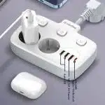 ColorWay - Πολύπριζο (CW-CHE24PDW) - 2x EU AC 220V, 3xUSB 20W, Type-C, Auto ID, Ατομικά Κουμπιά Ενέργειας, 0.25m - Λευκό - Image 9