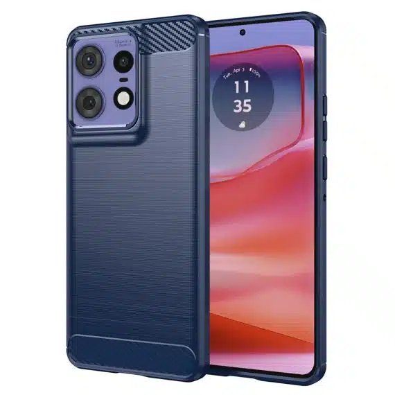 Techsuit Carbon Silicone - Motorola Edge 50 Pro - Μπλε