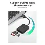 Ugreen - Card Reader CR127 (20250) - για Windows, MacOS, Linux, USB 3.0, Θύρα Κάρτας TF/SD, Plug & Play, 5Gbps, 15cm - Μαύρο - Image 8