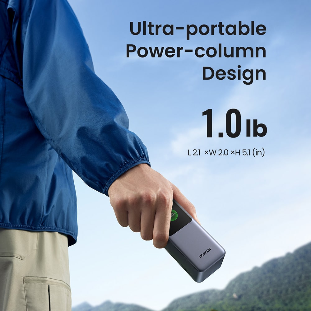 Ugreen - Power Bank PB721 (35524B) - με Ψηφιακή Οθόνη, Γρήγορη Φόρτιση, 20000mAh, USB, 2x Type-C, 130W, QC, PD, 5V/3A - Γκρι - Image 13