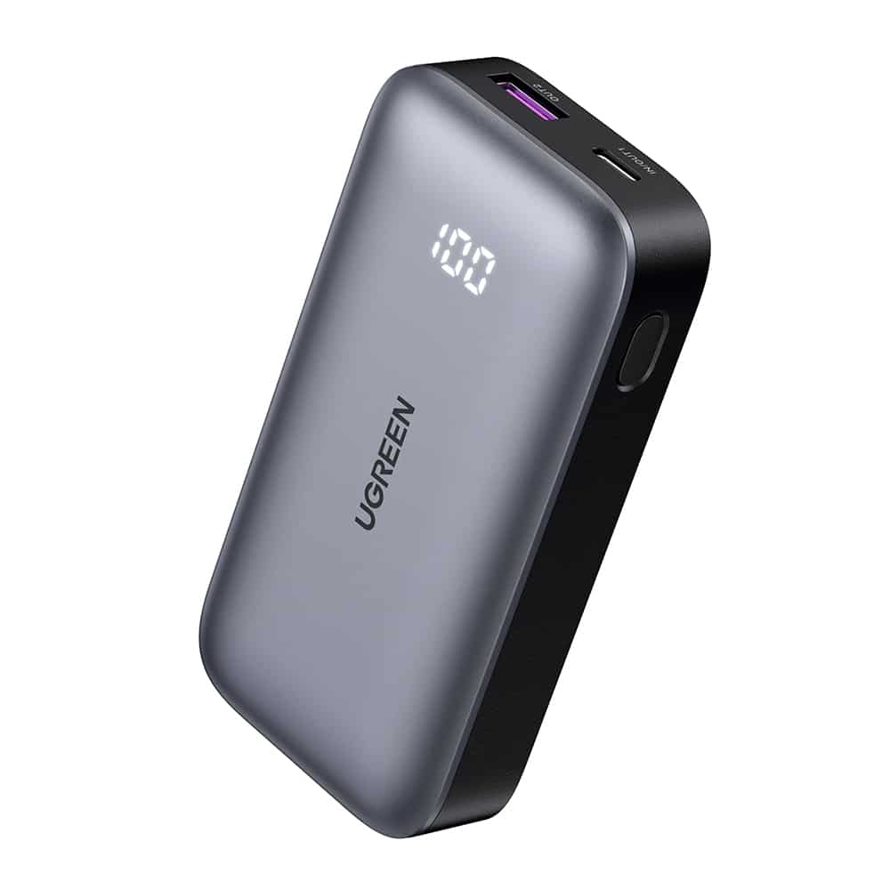 Ugreen - Power Bank PB502 (25185) - Γρήγορη Φόρτιση, με Ψηφιακή Οθόνη, 10000mAh, USB, Type-C, 30W, 5V/3A - Γκρι - Image 3