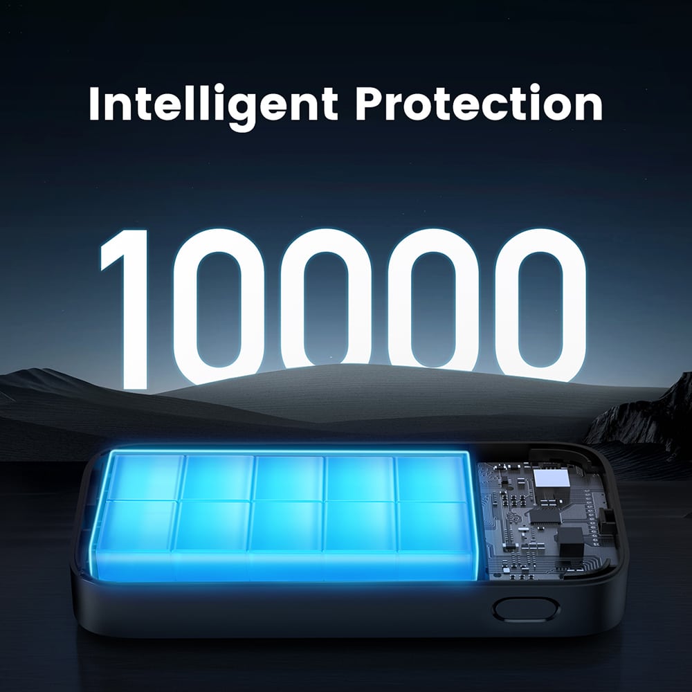 Ugreen - Power Bank PB502 (25185) - Γρήγορη Φόρτιση, με Ψηφιακή Οθόνη, 10000mAh, USB, Type-C, 30W, 5V/3A - Γκρι - Image 6