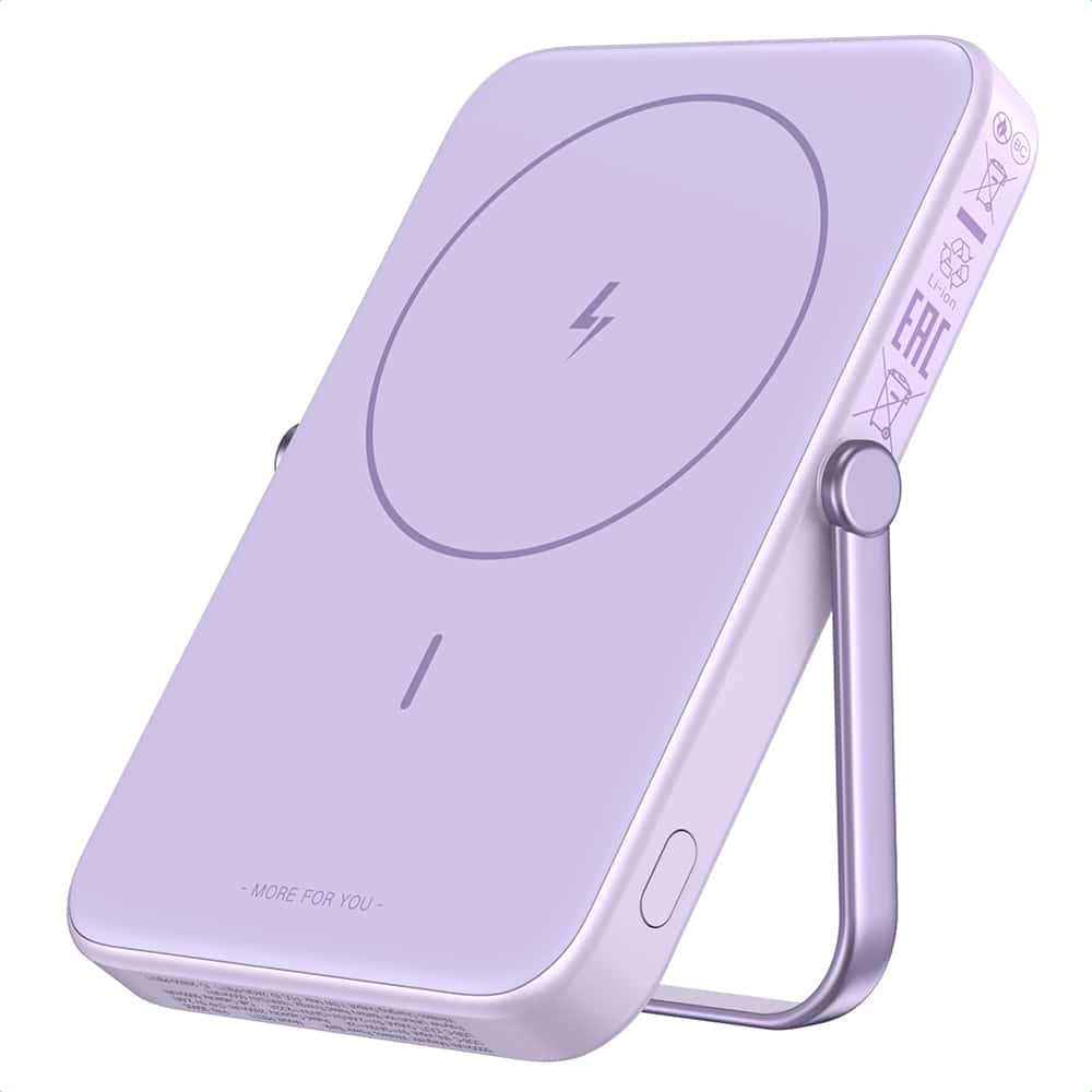 Ugreen - Power Bank PB571 (35606) - με Ψηφιακή Οθόνη, Γρήγορη Φόρτιση, Μαγνητικό, Ασύρματο, 5000mAh, USB-C, 18W, 3A - Μωβ - Image 2