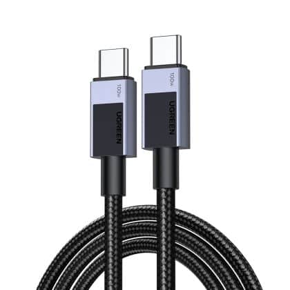 Ugreen - Καλώδιο Δεδομένων L512 (35985) - USB-C σε Type-C, Γρήγορη Φόρτιση, PD100W, 5A, 480Mbps, 0.5m - Space Gray