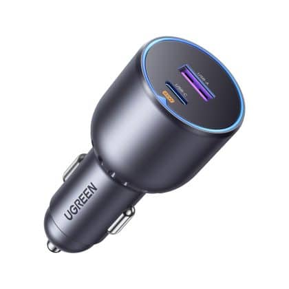 Ugreen - Φορτιστής Αυτοκινήτου EC701 (35023) - Γρήγορη Φόρτιση, Type-C, USB, 63W, 3A, PD3.0, QC 3.0 - Μαύρο