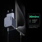 Ugreen - Φορτιστής Τοίχου Nexode Pro X703 (35006) - Type-C, GaN, Γρήγορη Φόρτιση, 30W, 3A, PD3.0, QC4.0+ - Γκρι - Image 7