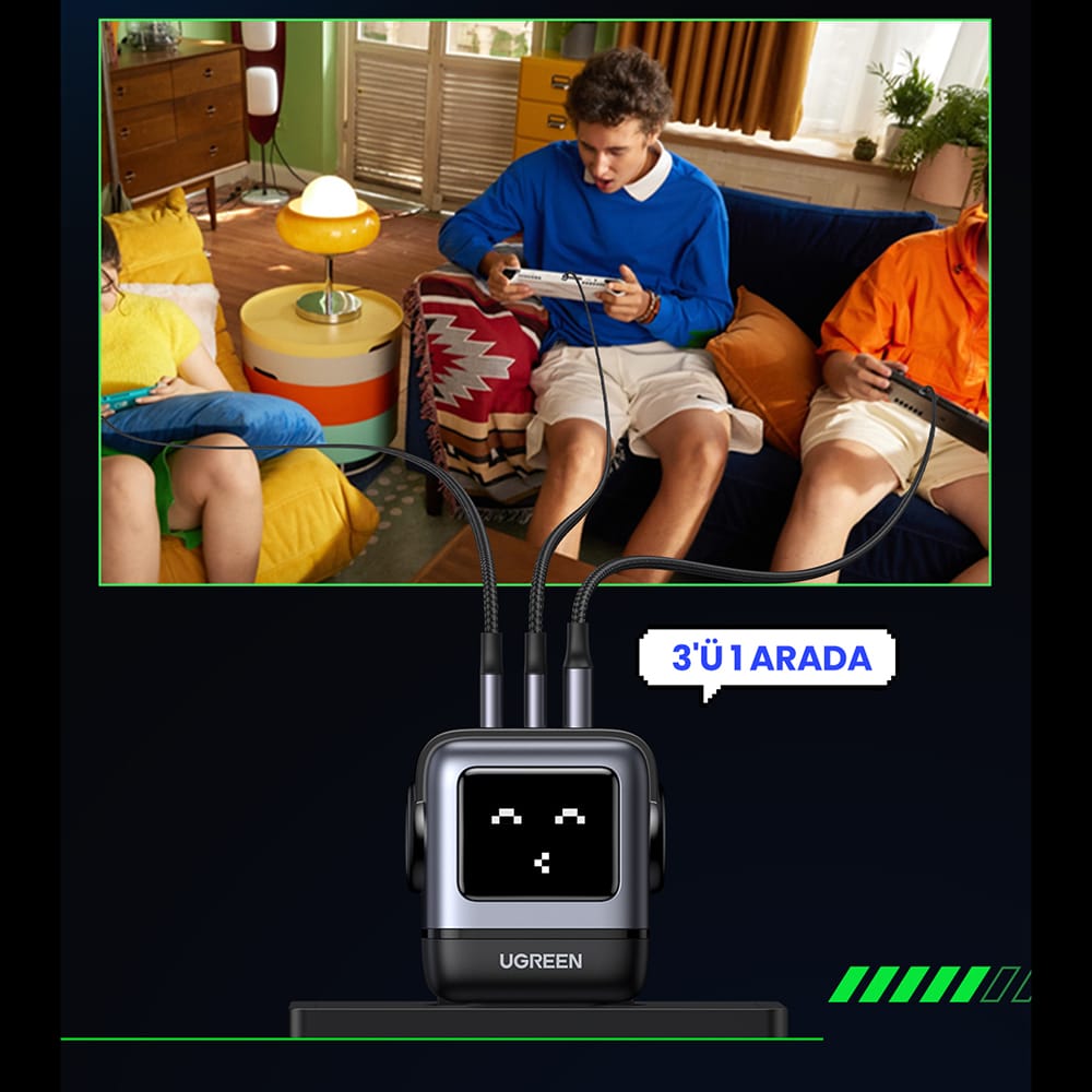 Ugreen - Φορτιστής Τοίχου σε σχήμα ρομπότ Nexode RG CD361 (25685B) - Μαύρο - Image 10