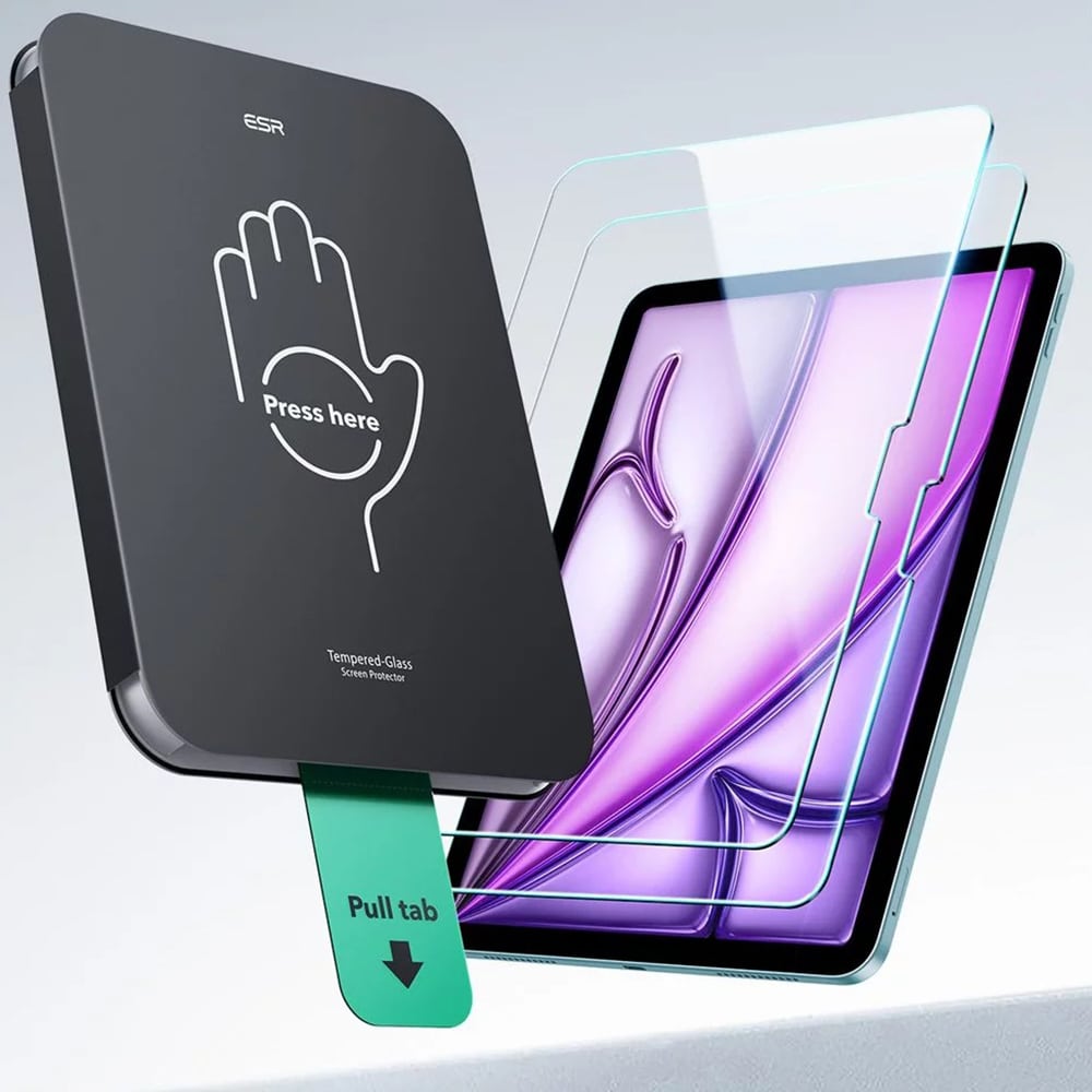 ESR - (2pack) Tempered Glass Screen Protector UltraFit Tray - iPad Air 11 (2024) / Air 11 (2025) - Clear - Image 4