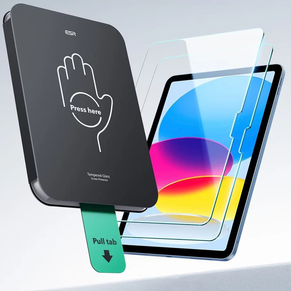 ESR - (2pack) Tempered Glass Screen Protector UltraFit Tray - iPad 10 (2022) 10.9 / 11 (2025) - Clear - Image 5