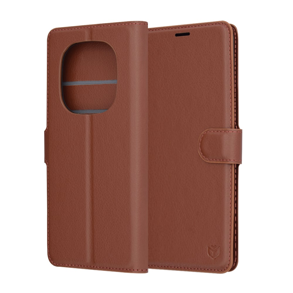 Techsuit Leather Folio - θήκη για Xiaomi Redmi Note 14 Pro 4G - Καφέ - Image 6