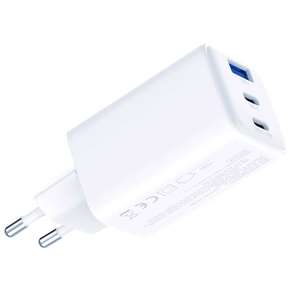 Φορτιστής τοίχου 3MK Hyper GaN Charger 65W 1xUSB-A 2xUSB-C PD QC4+ λευκός - Image 3