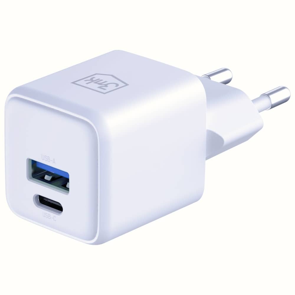 Φορτιστής τοίχου 3MK Hyper GaN Charger 20W 1xUSB-A 1XUSB-C PD QC4+ λευκό - Image 4