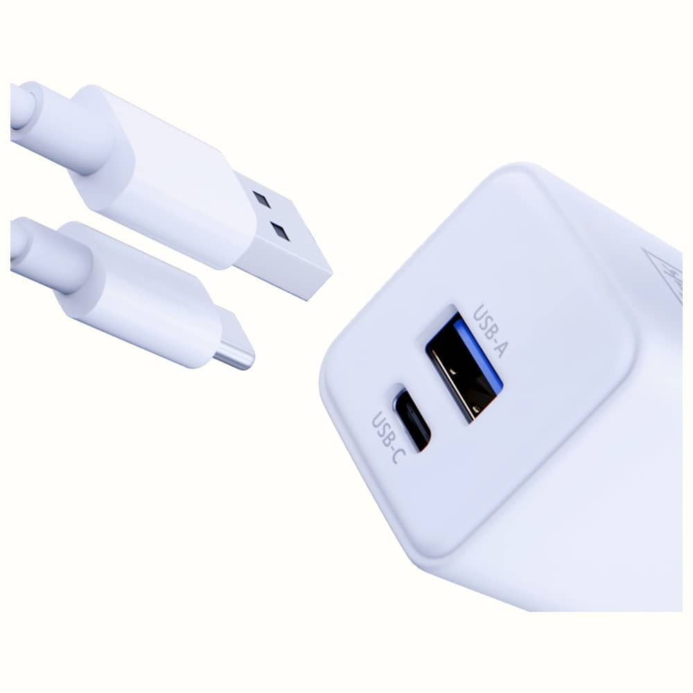Φορτιστής τοίχου 3MK Hyper GaN Charger 20W 1xUSB-A 1XUSB-C PD QC4+ λευκό - Image 8