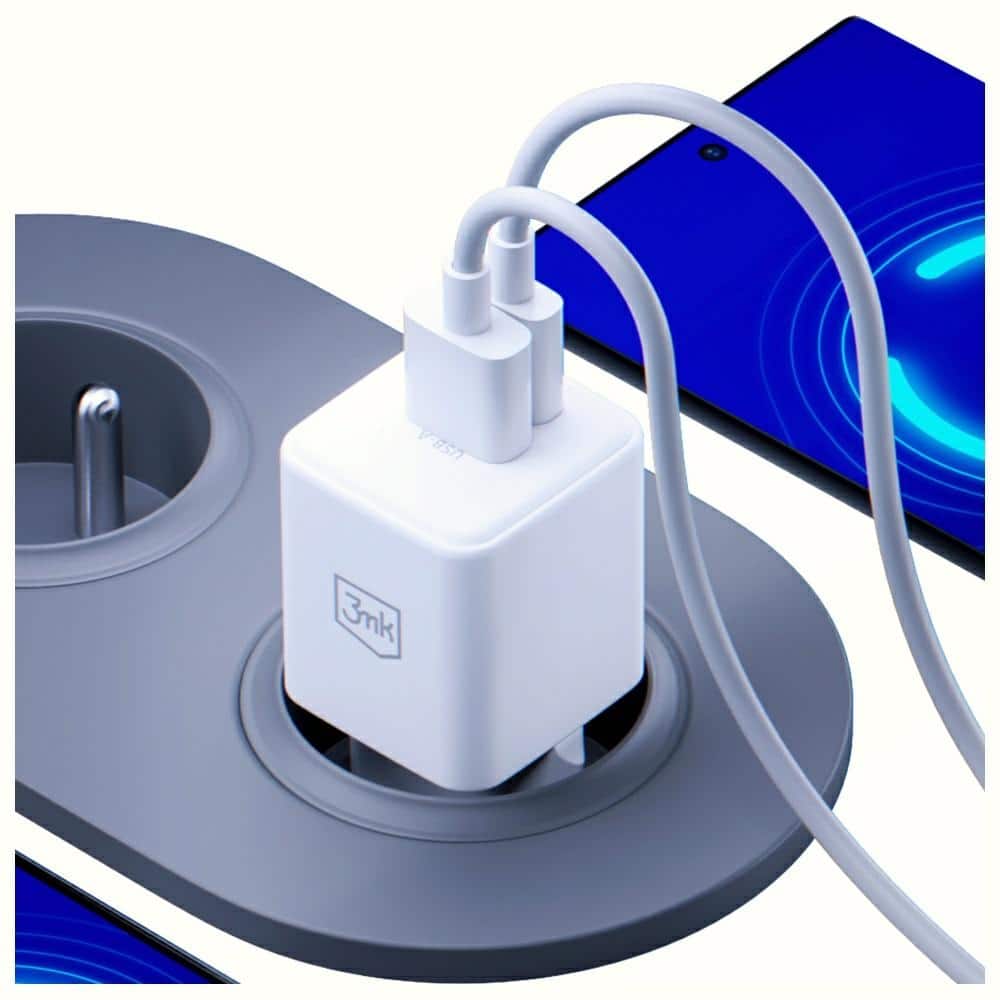 Φορτιστής τοίχου 3MK Hyper GaN Charger 20W 1xUSB-A 1XUSB-C PD QC4+ λευκό - Image 9