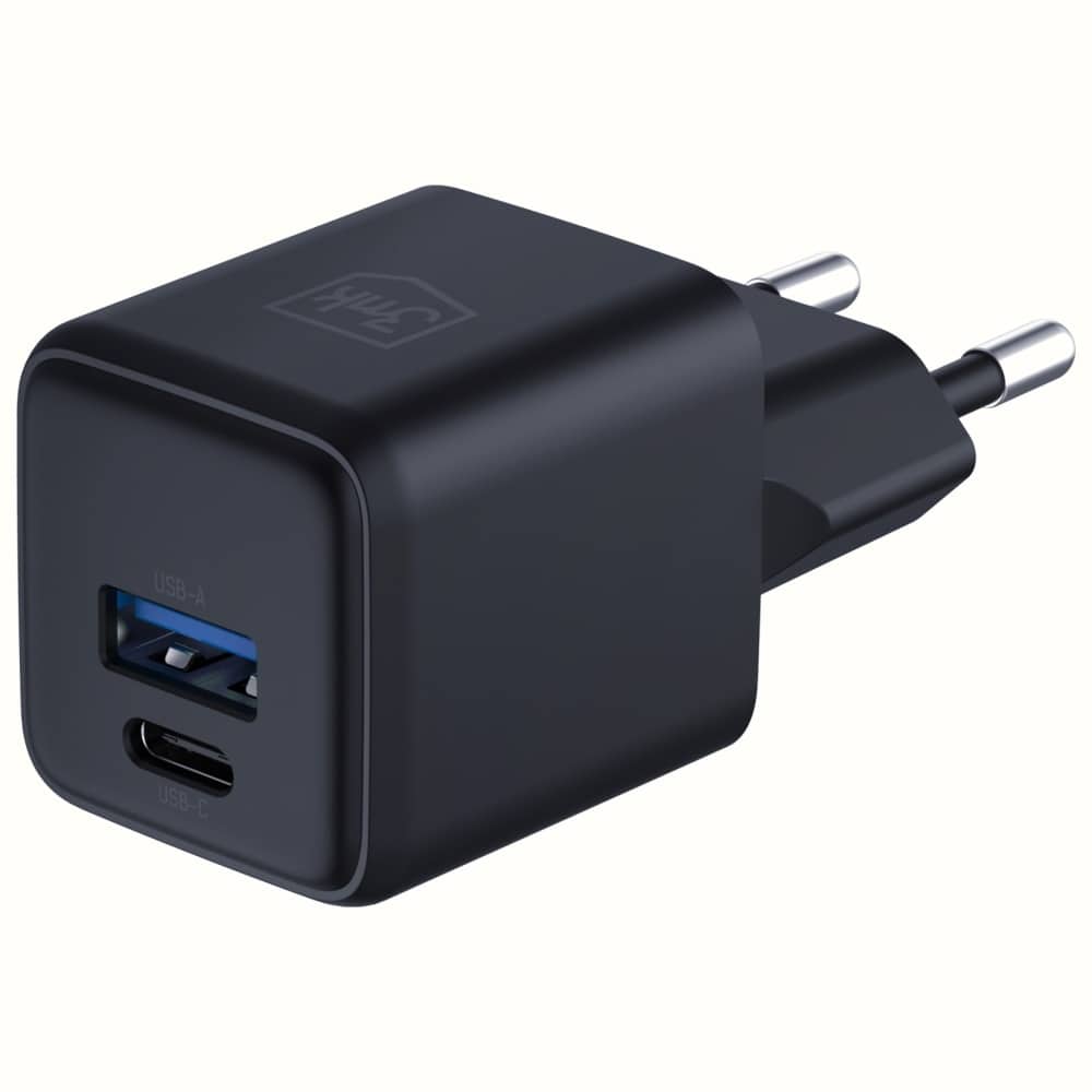 Φορτιστής τοίχου 3MK Hyper GaN Charger 20W 1xUSB-A 1XUSB-C PD QC4+ μαύρο - Image 6