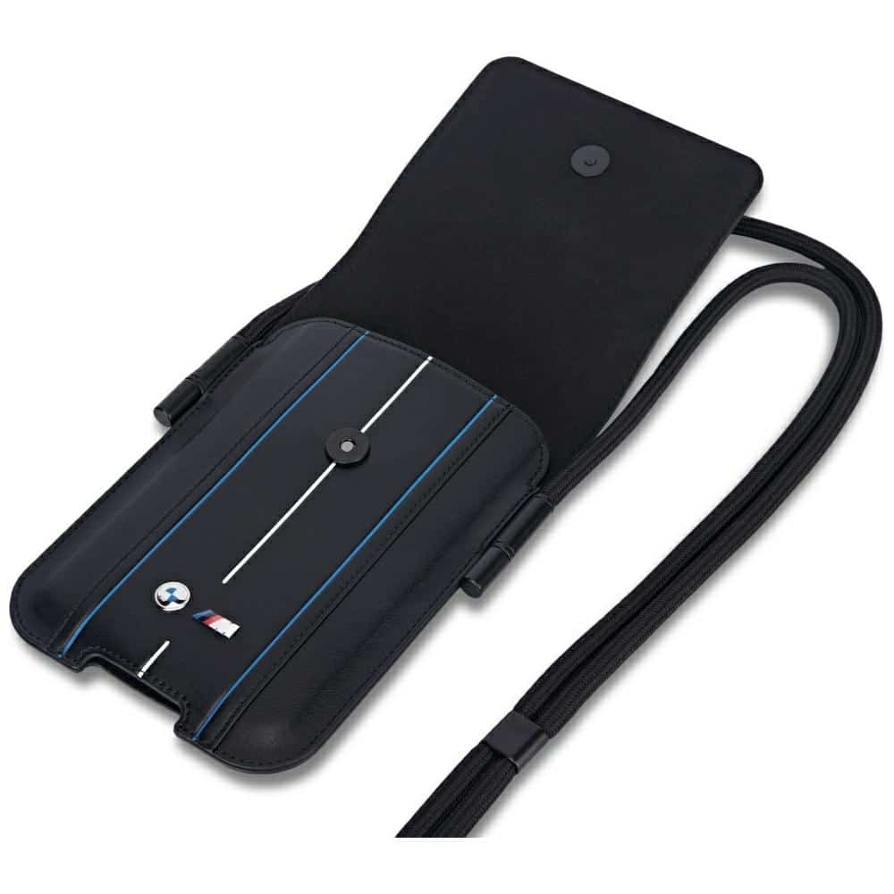 Τσάντα BMW Phone Pouch Blue Stripes μαύρο - Image 3