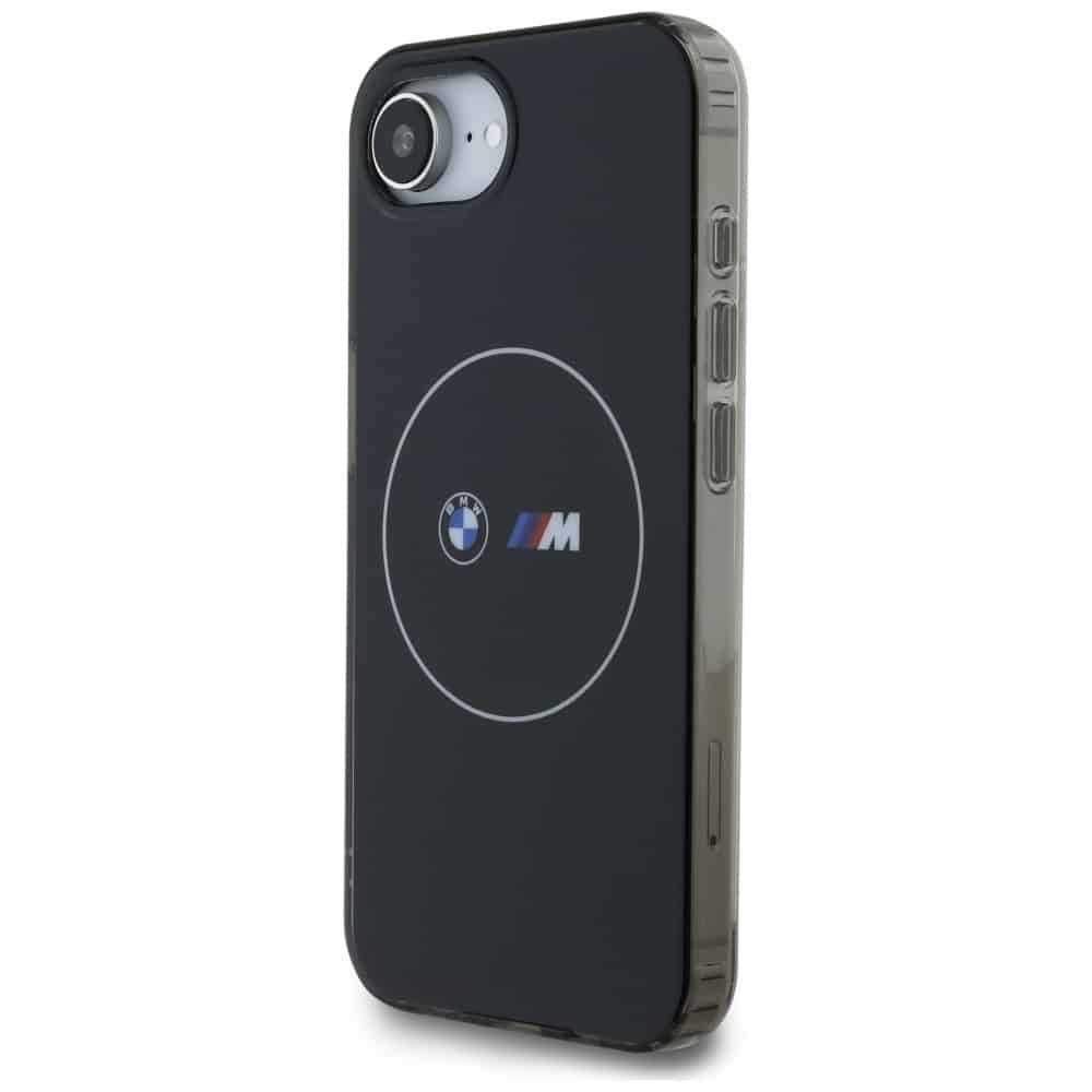 Case BMW IML Metal White Circle MagSafe for iPhone 16e black - Image 2