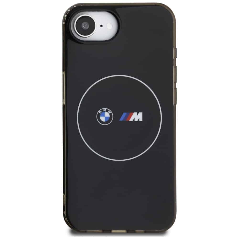 Case BMW IML Metal White Circle MagSafe for iPhone 16e black - Image 3