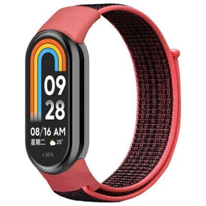 Beline λουράκι Mi Band 9/8 NylonLoop κόκκινο-μαύρο