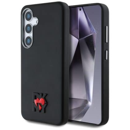 DKNY Leather Heart of NY Case - θήκη για Samsung Galaxy S25 - Μαύρο