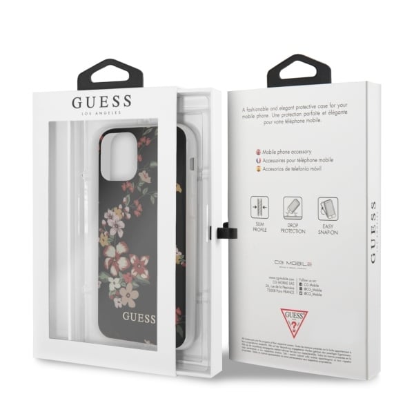Guess Flower Collection - θήκη για Apple iPhone 11 Pro - Μαύρο - Image 7