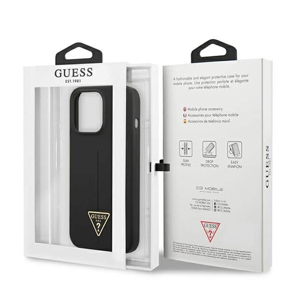 Guess Silicone Triangle - θήκη για Apple iPhone 13 Pro - Μαύρο - Image 8