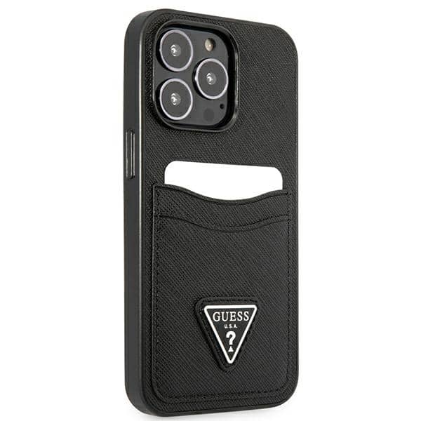 Guess Triangle Logo Cardslot - θήκη για Apple iPhone 13 Pro Max - Μαύρο - Image 4
