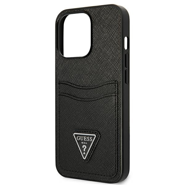 Guess Triangle Logo Cardslot - θήκη για Apple iPhone 13 Pro Max - Μαύρο - Image 6