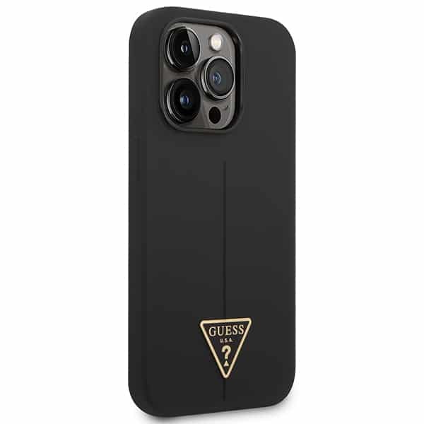 Guess Silicone Triangle - θήκη για Apple iPhone 14 Pro Max - Μαύρο - Image 4