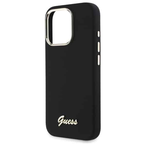 Guess Silicone Script Metal Logo & Frame - θήκη για Apple iPhone 16 Pro Max - Μαύρο - Image 6