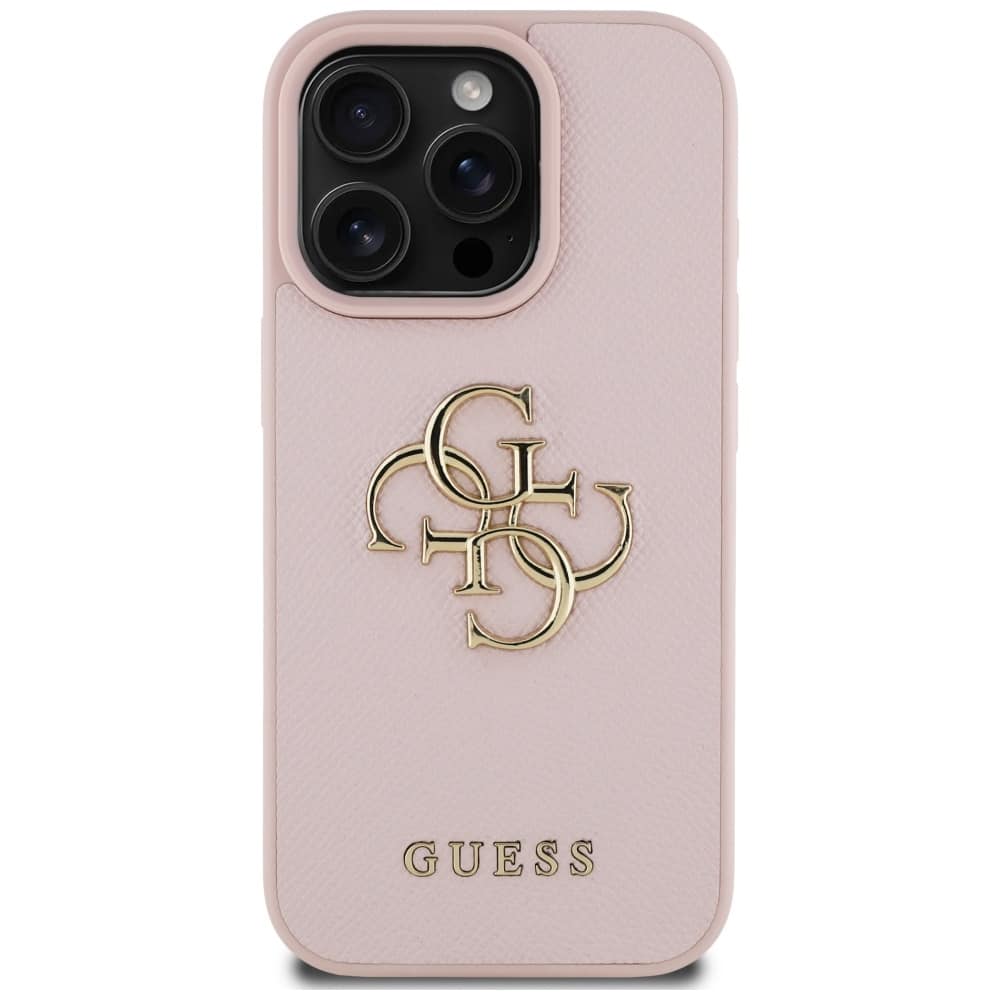 Guess Grained Big 4G Logo Small Classic Logo - θήκη για Apple iPhone 16 Pro - Ροζ - Image 3