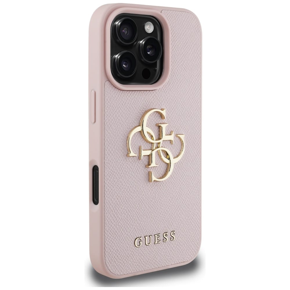Guess Grained Big 4G Logo Small Classic Logo - θήκη για Apple iPhone 16 Pro - Ροζ - Image 4