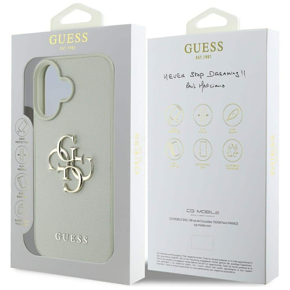 Guess Grained Big 4G Logo Small Classic Logo - θήκη για Apple iPhone 16 - Πράσινο - Image 8