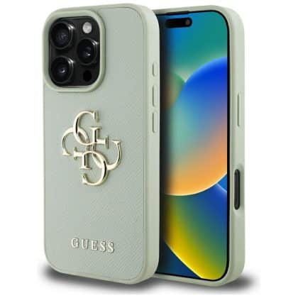 Guess Grained Big 4G Logo Small Classic Logo - θήκη για Apple iPhone 16 Pro - Πράσινο