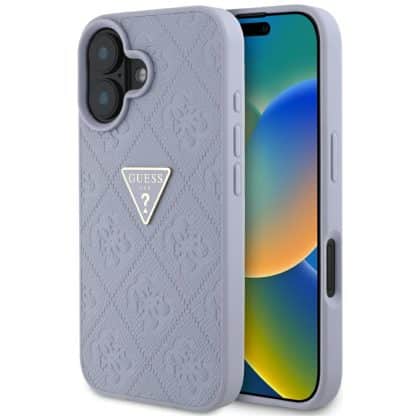 Guess Triangle Metal Logo - θήκη για Apple iPhone 16 - Μωβ