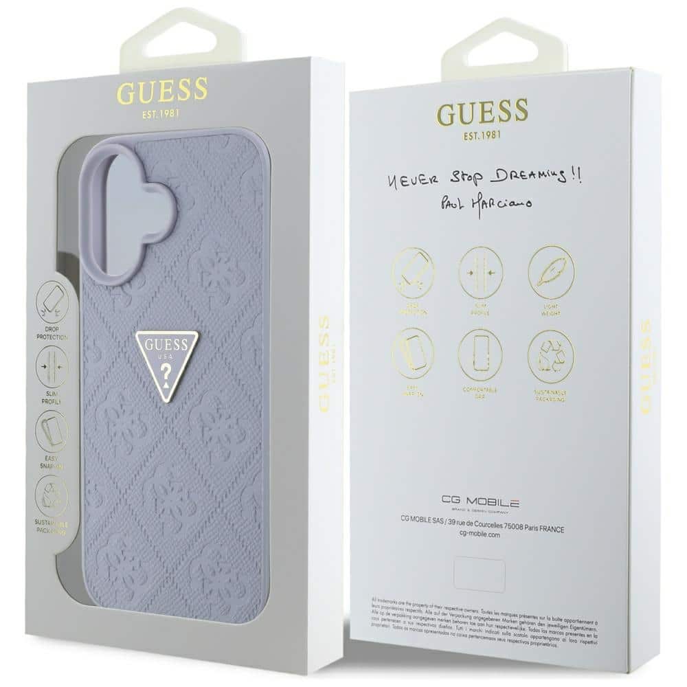 Guess Triangle Metal Logo - θήκη για Apple iPhone 16 - Μωβ - Image 8