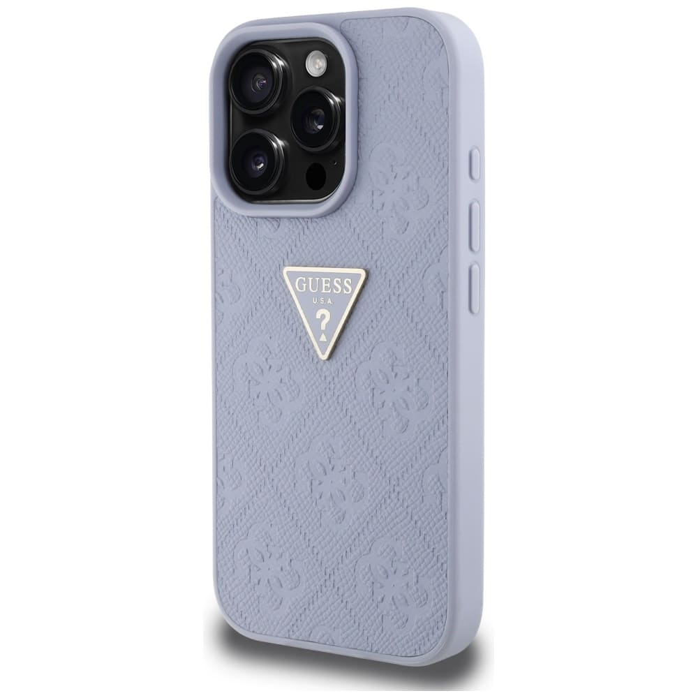 Guess Hot Stamp 4G Pattern Triangle Metal Logo - θήκη για Apple iPhone 16 Pro - Μωβ - Image 2