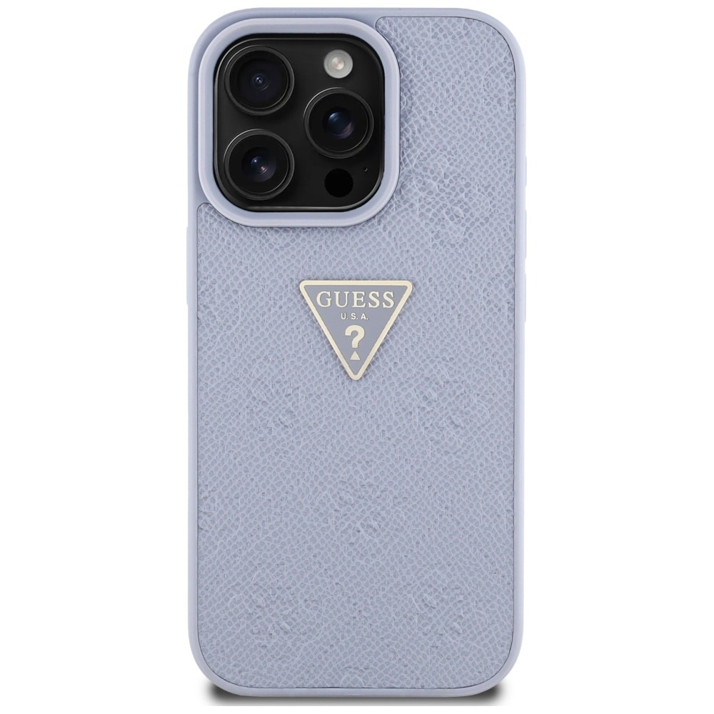 Guess Hot Stamp 4G Pattern Triangle Metal Logo - θήκη για Apple iPhone 16 Pro - Μωβ - Image 3