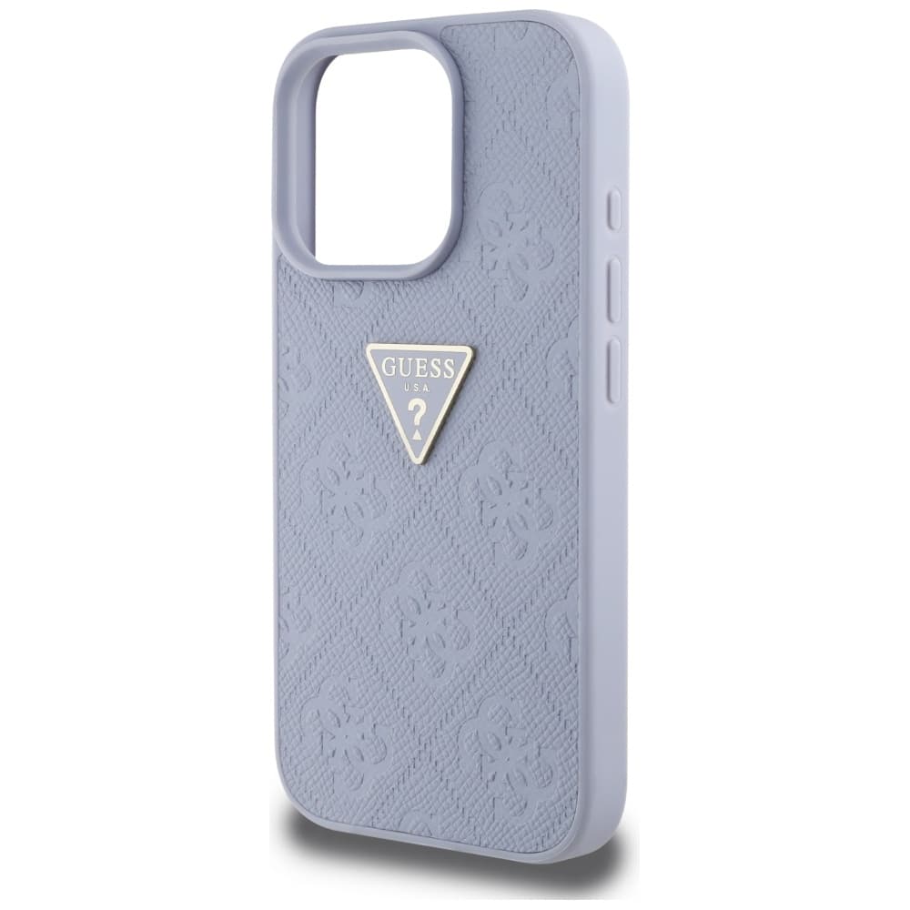 Guess Hot Stamp 4G Pattern Triangle Metal Logo - θήκη για Apple iPhone 16 Pro - Μωβ - Image 6