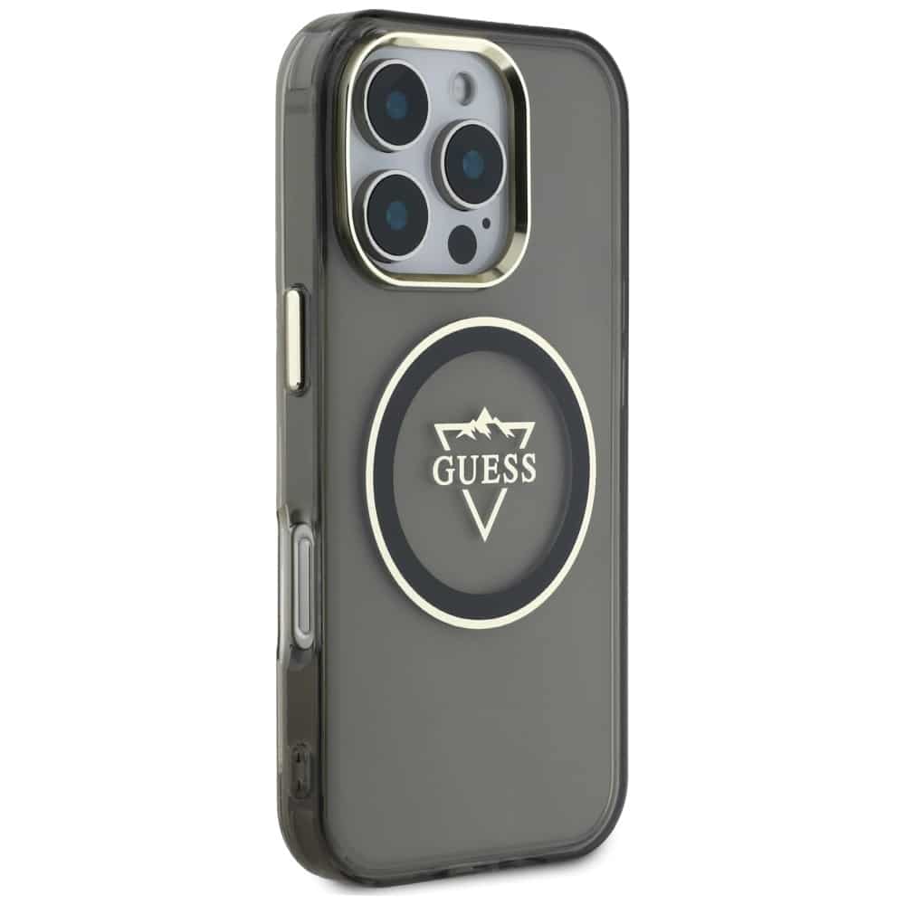Guess IML Metal Mountain Logo MagSafe - θήκη για Apple iPhone 16 Pro - Μαύρο - Image 4