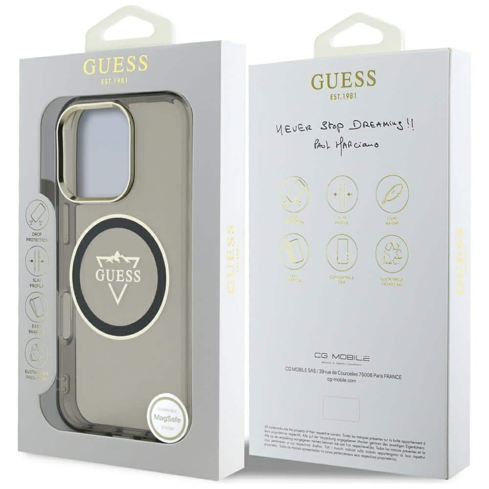 Guess IML Metal Mountain Logo MagSafe - θήκη για Apple iPhone 16 Pro Max - Μαύρο - Image 8
