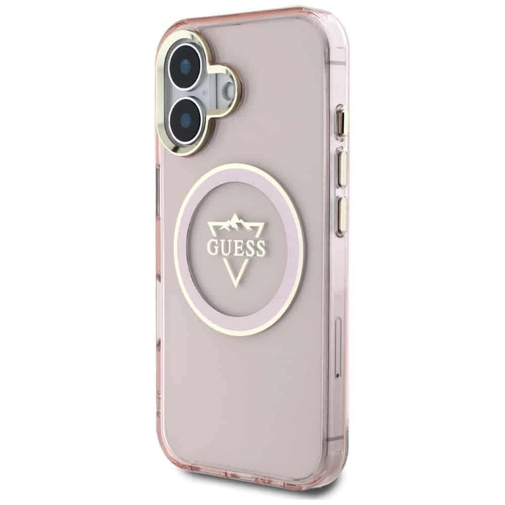 Guess IML Metal Mountain Logo MagSafe - θήκη για Apple iPhone 16 - Ροζ - Image 2