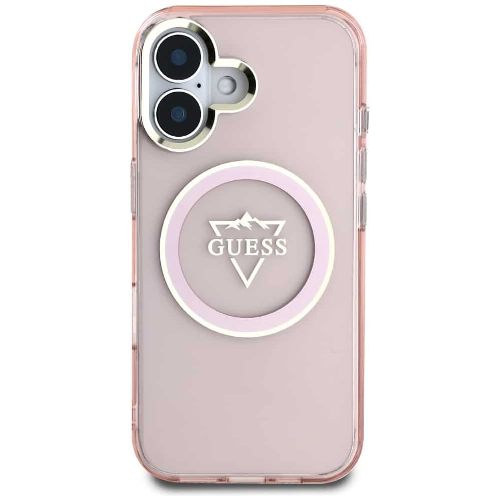 Guess IML Metal Mountain Logo MagSafe - θήκη για Apple iPhone 16 - Ροζ - Image 3