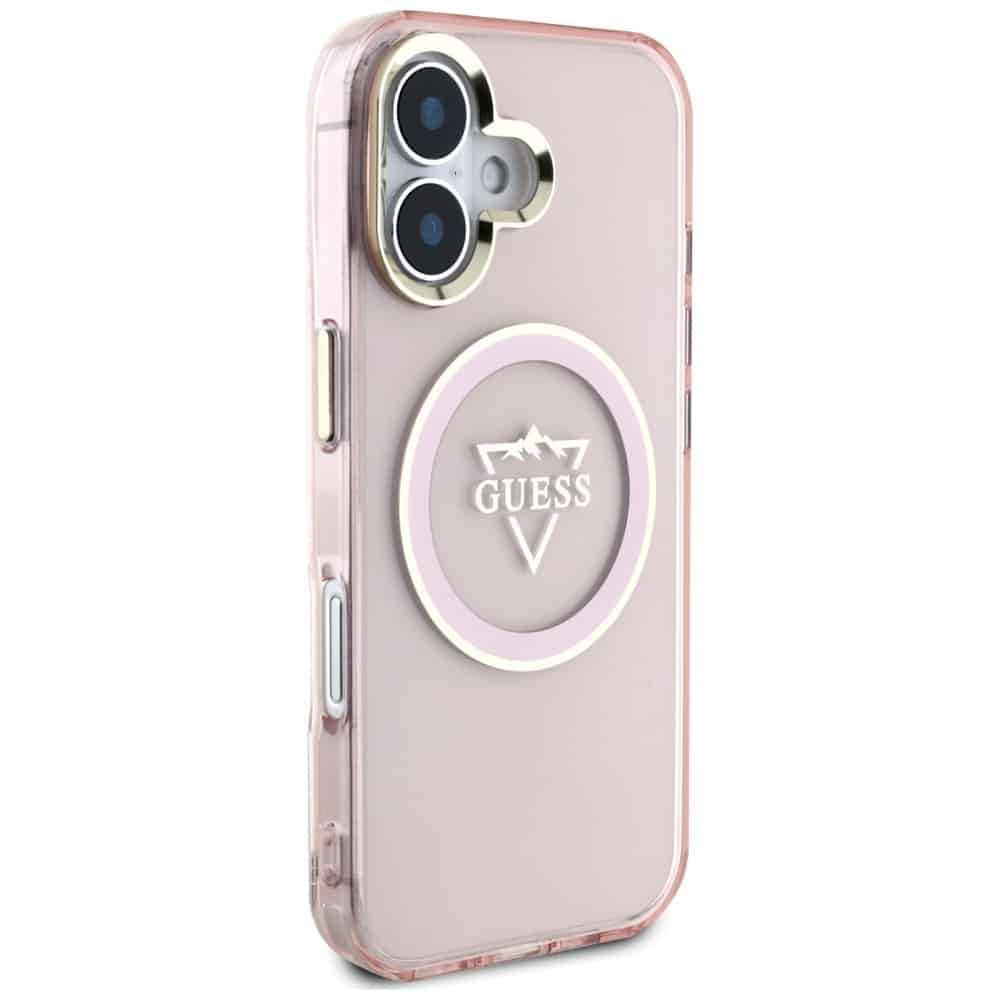 Guess IML Metal Mountain Logo MagSafe - θήκη για Apple iPhone 16 - Ροζ - Image 4