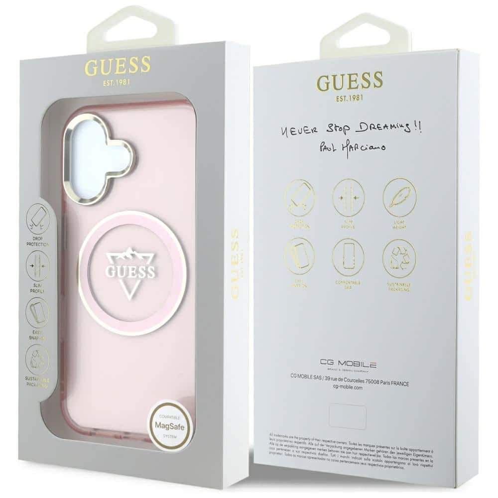 Guess IML Metal Mountain Logo MagSafe - θήκη για Apple iPhone 16 - Ροζ - Image 8